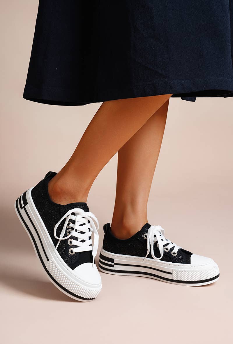 LADY GLORY - Venta al por mayor Zapatillas urbanas - Mujer - Zapatillas de plataforma con encaje0