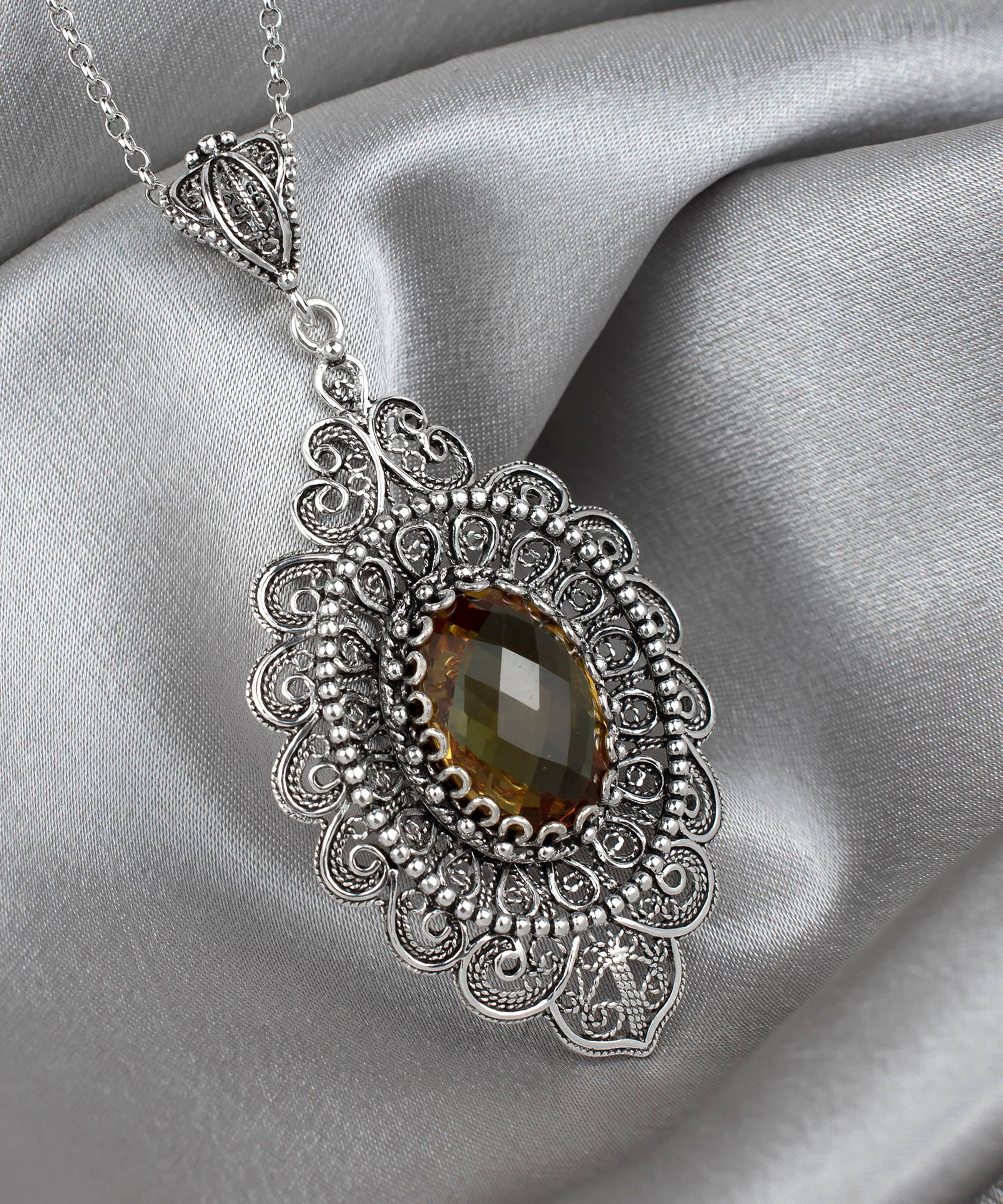 Filigranist Jewelry – Großhandel Kette mit Anhänger/Charm – Silber Alexandrit Edelstein Damen Anhänger Halskette7