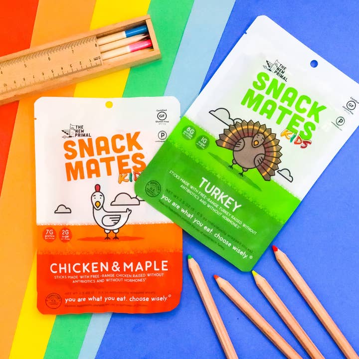 New Primal - Wholesale Jerky - Snack Mates Chicken & Maple Mini Meat Sticks (5ct.)8