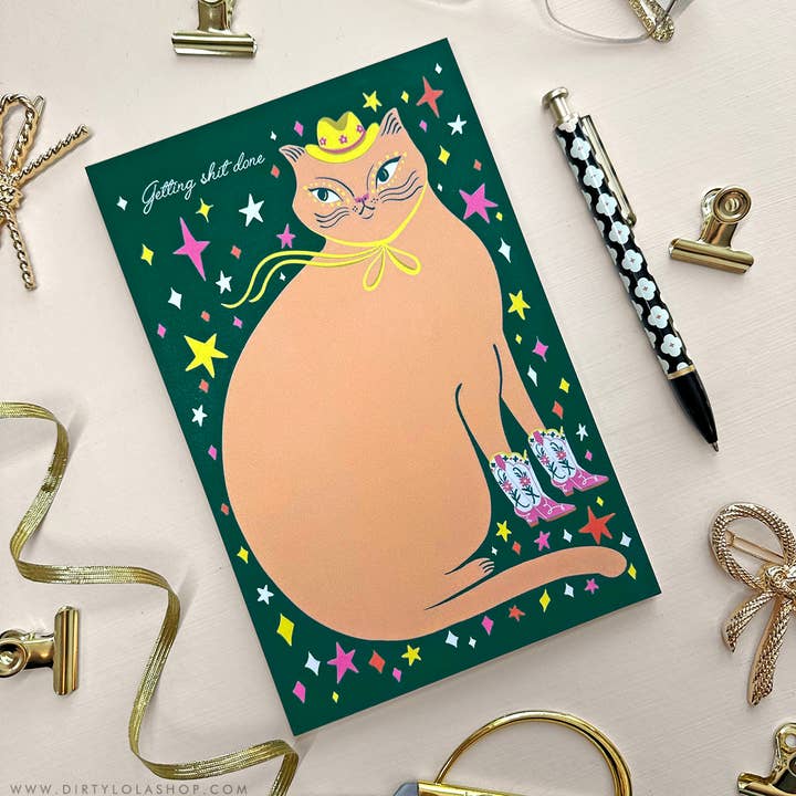 Dirty Lola - Wholesale Notepad - YEE HAW CAT NOTEPAD1