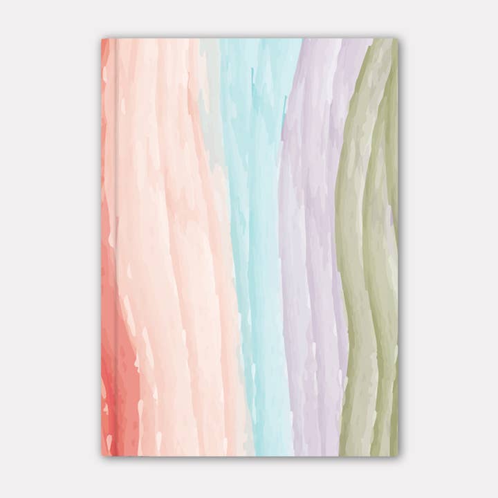 Watercolor Stripes Hard Cover Journal - 2 sizes for wholesale by Patterned Goods
