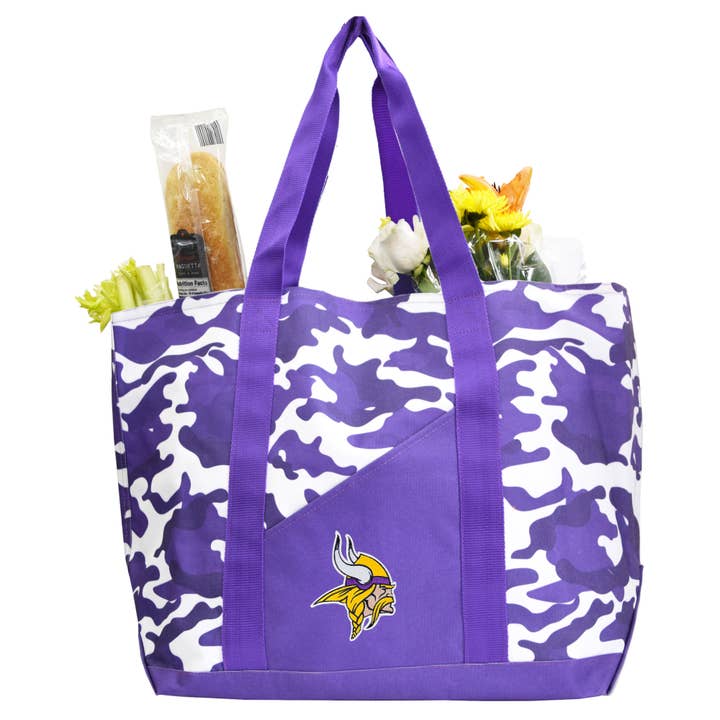 Little Earth Productions - Wholesale Tote Bag - Women's - NFL Minnesota Vikings Super-Duty Camo Tote2