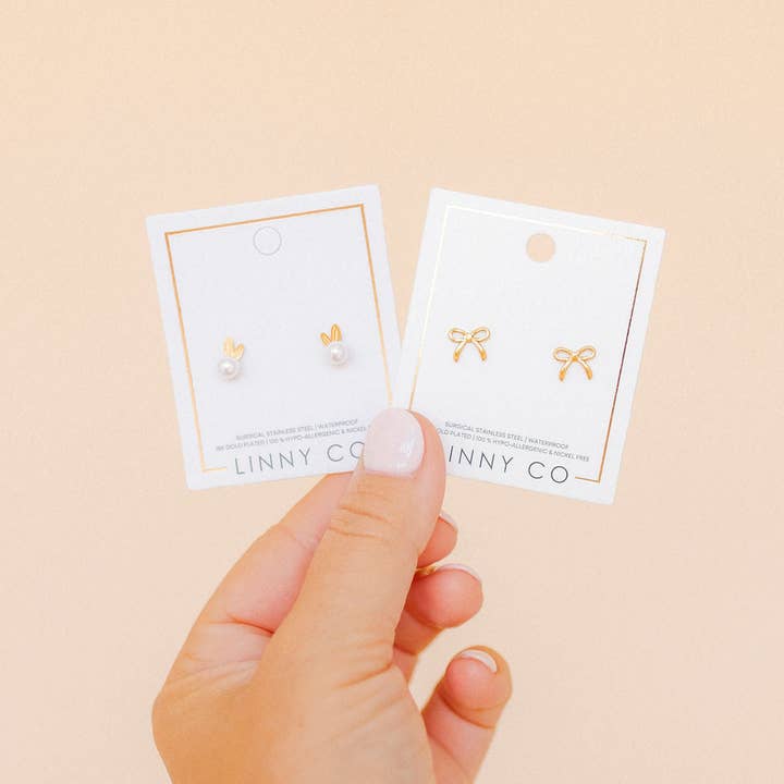 LINNY CO - Wholesale Stud/Post Earrings - Screwback Stud Earrings - Sadie - Gold10