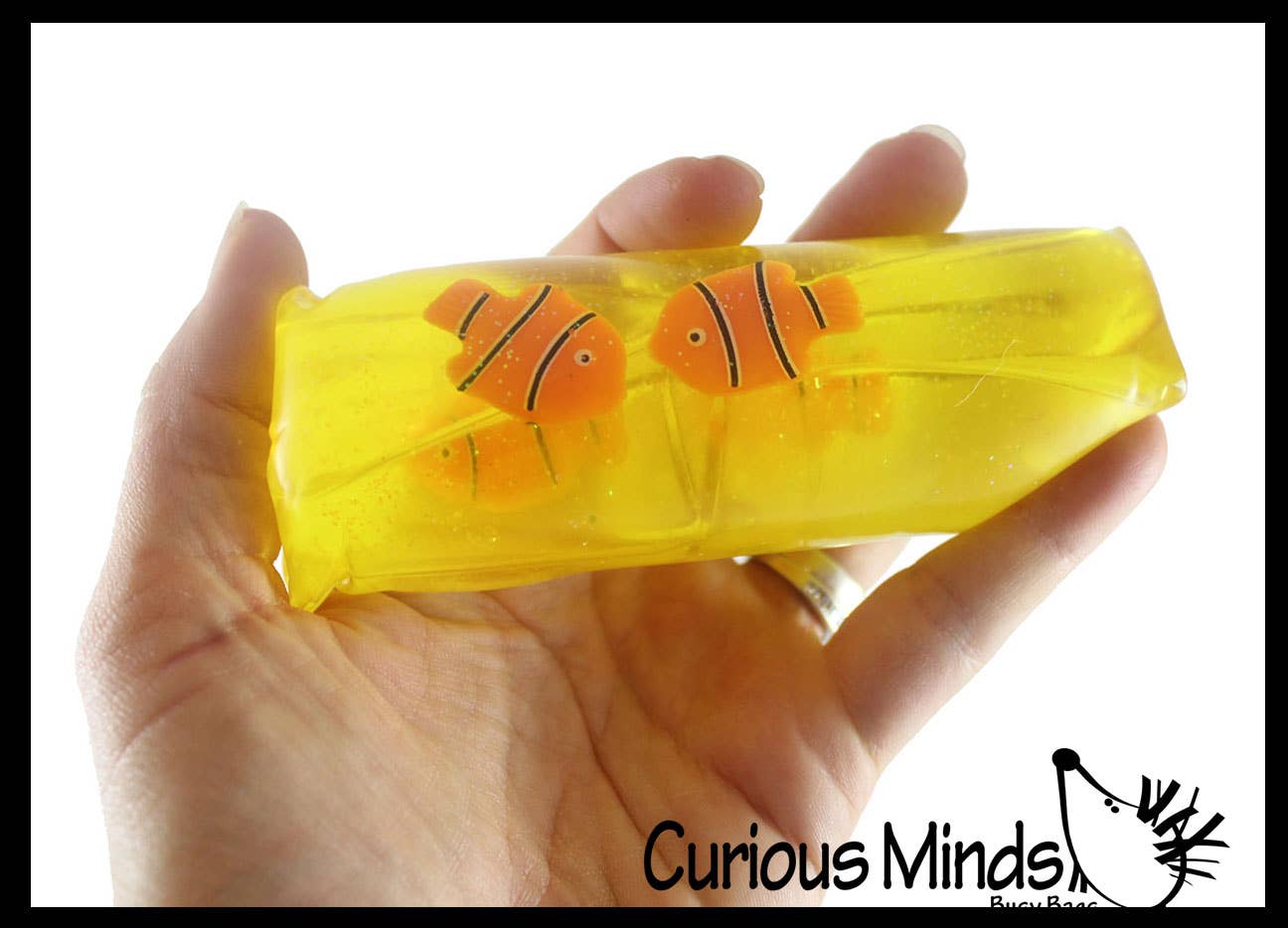 Curious Minds Toys - Vente Jouet mou – enfant et bébé - 1 tube rempli d'eau, poisson-clown, animal de mer, serpent2