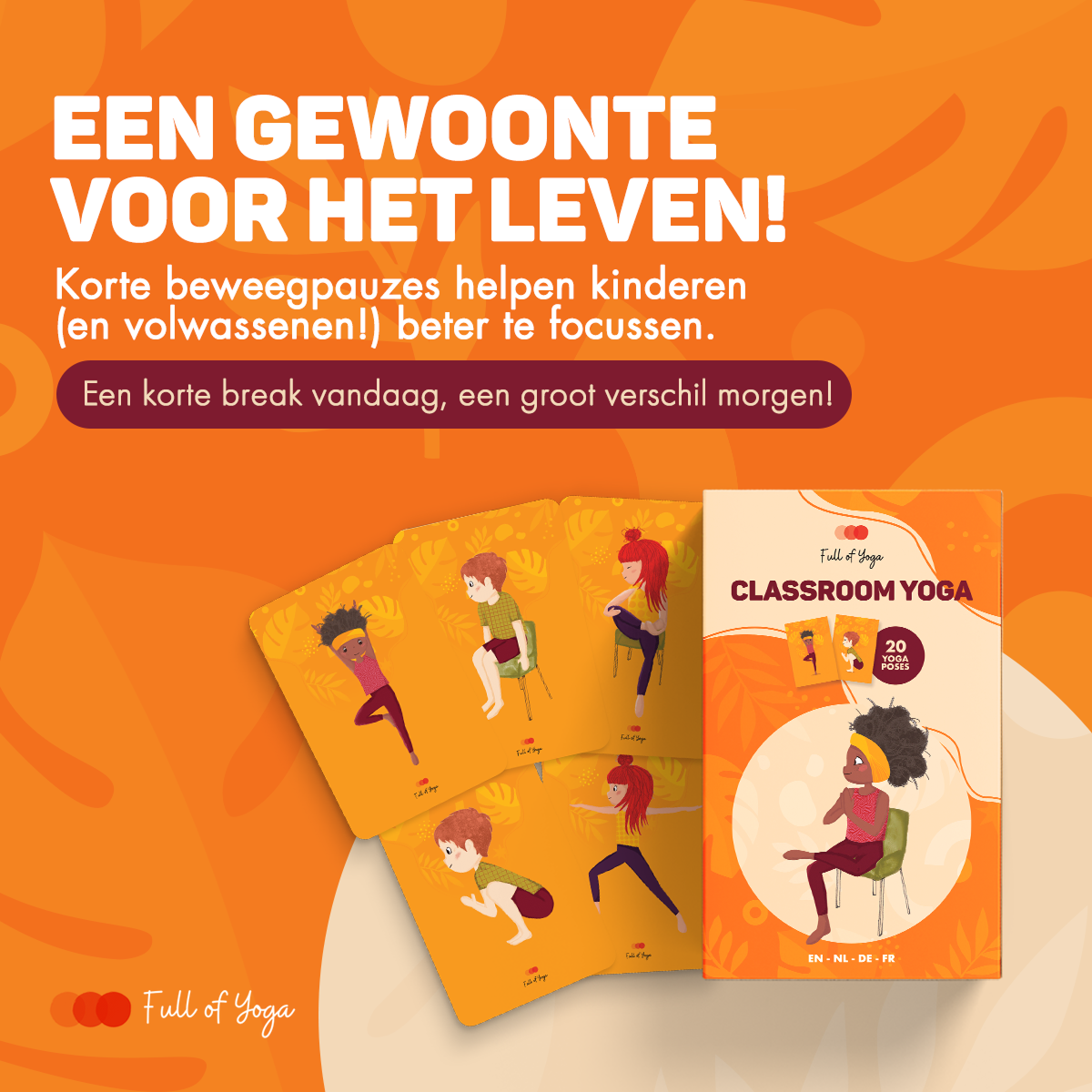 Full of Yoga - Wholesale Learning Cards - Kids & Baby - Yoga op en naast je stoel – kaartenset voor thuis, klas & kantoor2