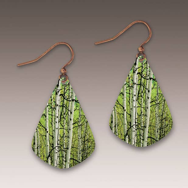 Aspen Grove Nature Photography Short Drop Handmade Earrings for wholesale by Illustrated Light & DC Designs