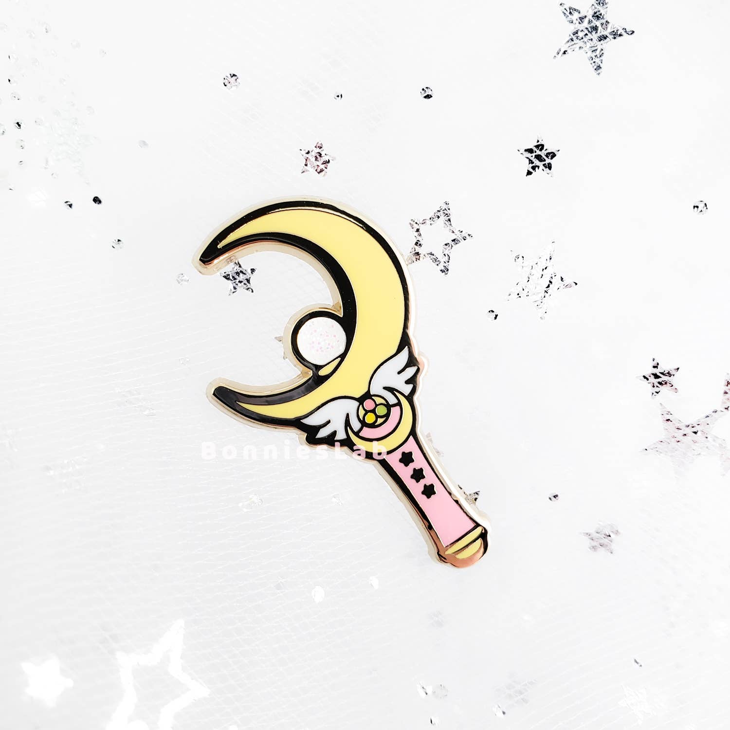 Bonnies Lab - Wholesale Lapel Pin/Button - Sailor Moon's Moon Stick Enamel Pin1