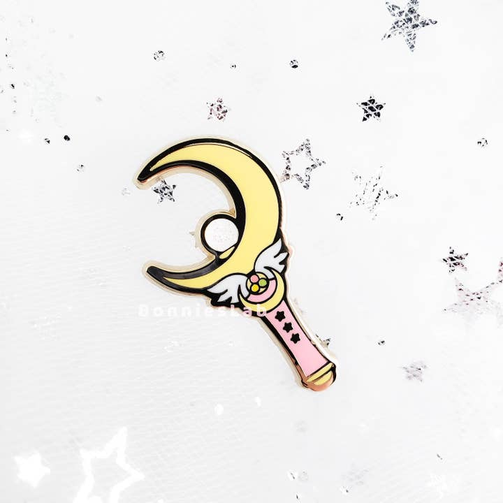 Bonnies Lab - Wholesale Lapel Pin/Button - Sailor Moon's Moon Stick Enamel Pin1