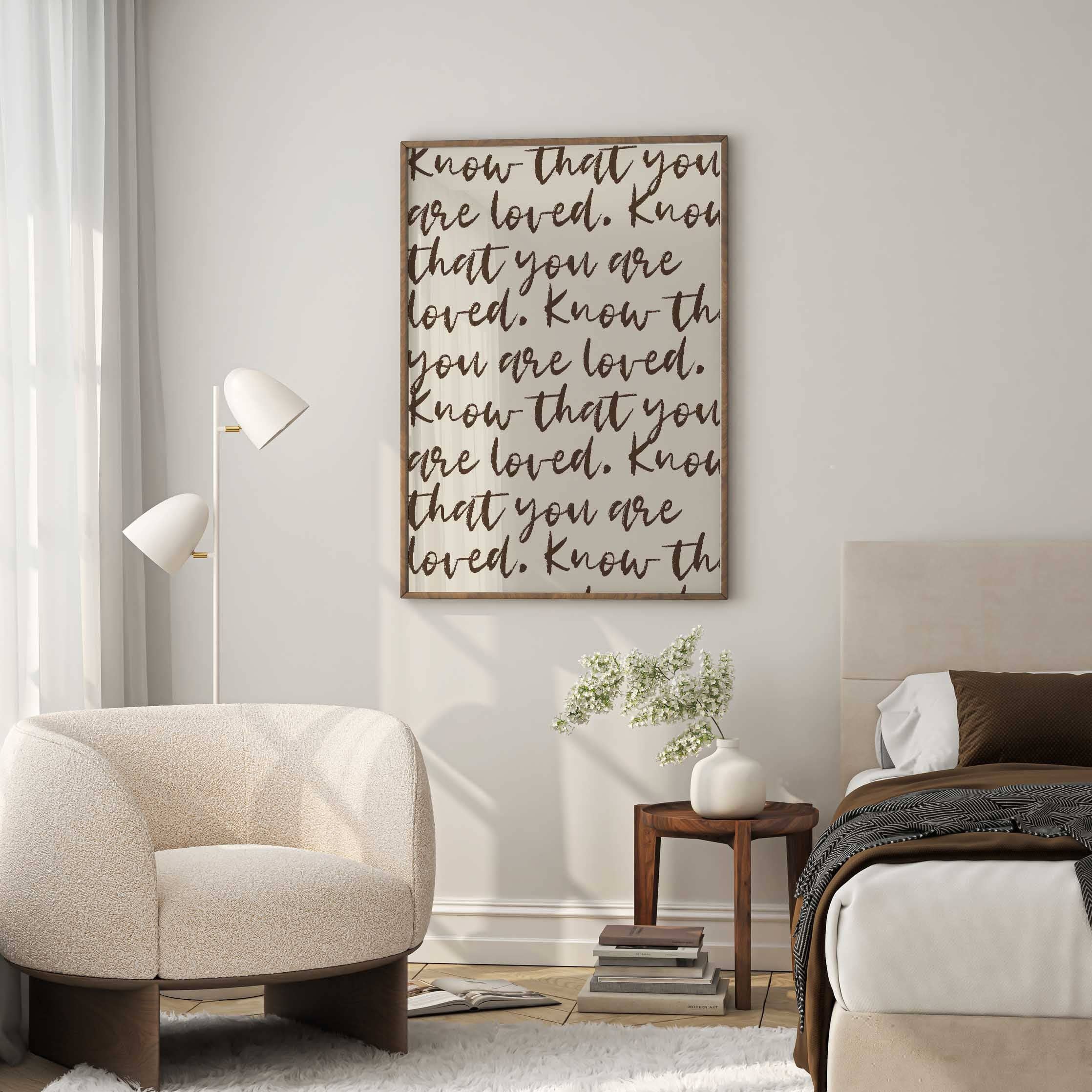 D'LUXE PRINTS - Wholesale Art Print - Know That You Are Loved Script Print2