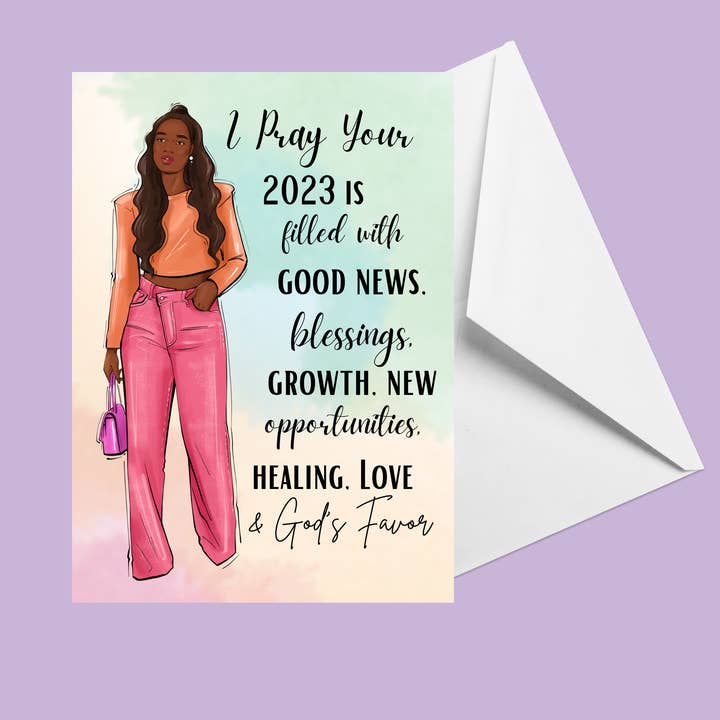 New Year Fashion Greeting Card for wholesale by Betty J