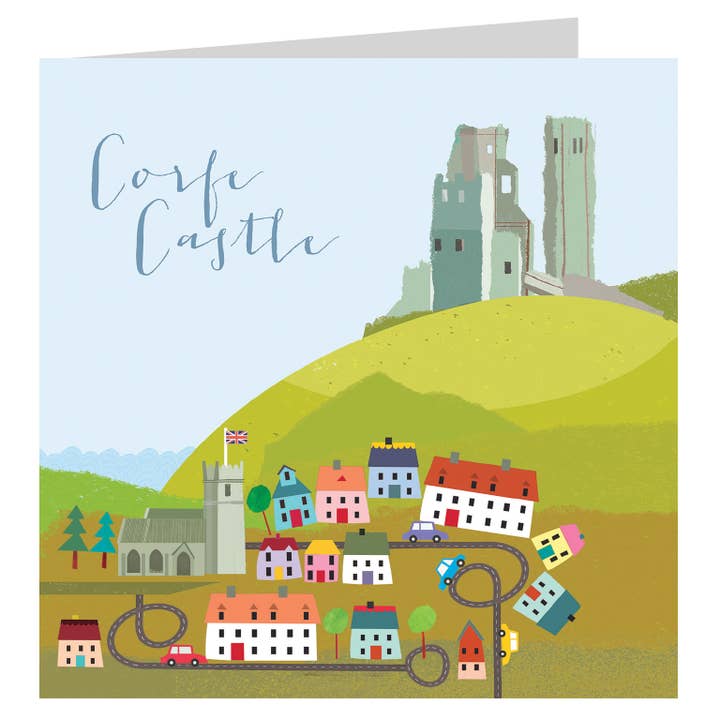 NT08 Corfe Castle Greetings Card for wholesale by Kali Stileman Publishing