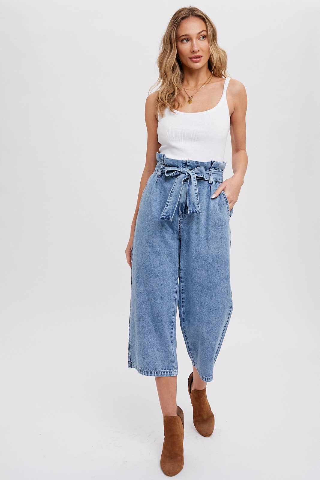 Bluivy - Wholesale Pants - Women's - BELTED PAPERBAG CULOTTES20