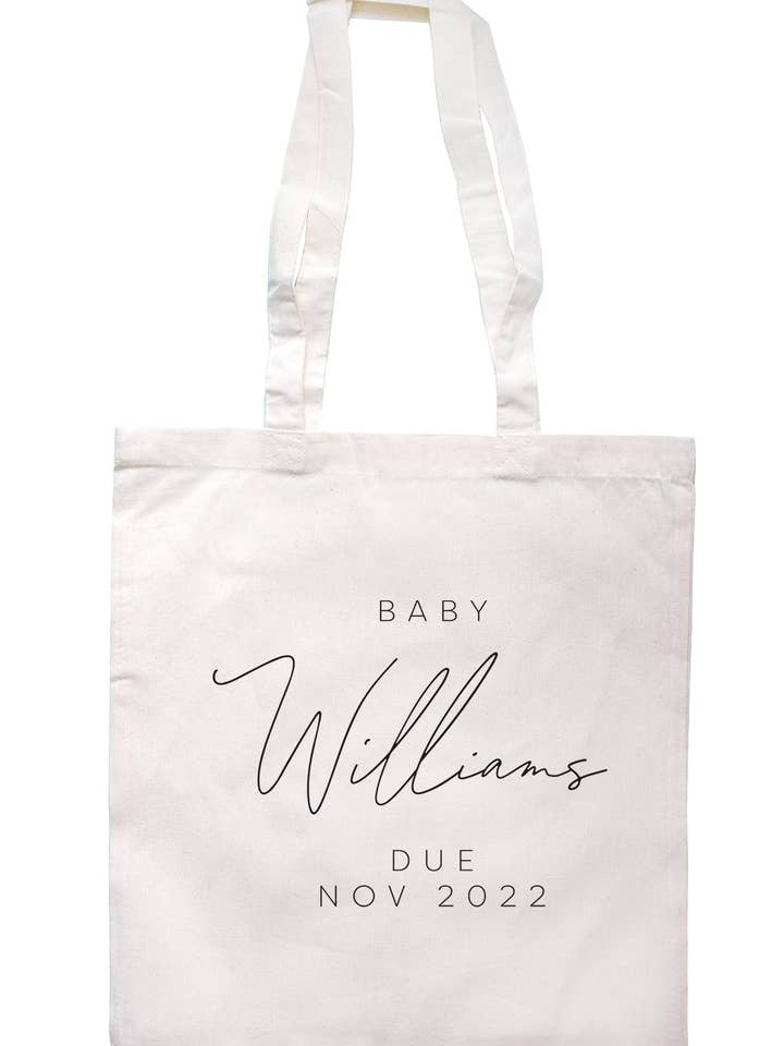 Bolsa de mano personalizada Baby Due Date K2782 para venta al por mayor de Illustrated Identity