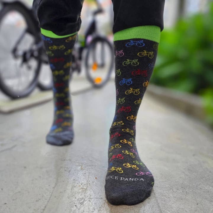 Sock Panda – Großhandel Socken - Unisex – Bunte Fahrradmuster-Socken von Sock Panda (Erwachsene Groß - Herrenschuhgrößen 42-46)1