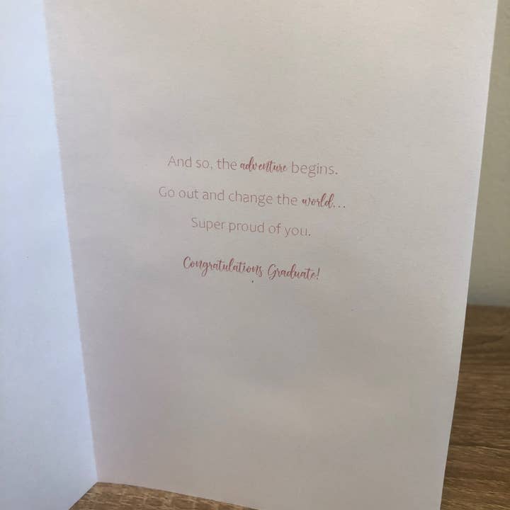 D. Johnson & Co Greetings - Wholesale Graduation Card - Floral Cap Grad Card5