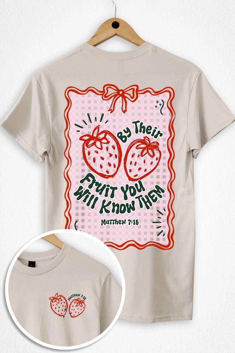 COLORBEAR - Wholesale T-Shirt (Graphic) - Women's - By their Fruit Strawberry Graphic Heavy Cotton Tee6