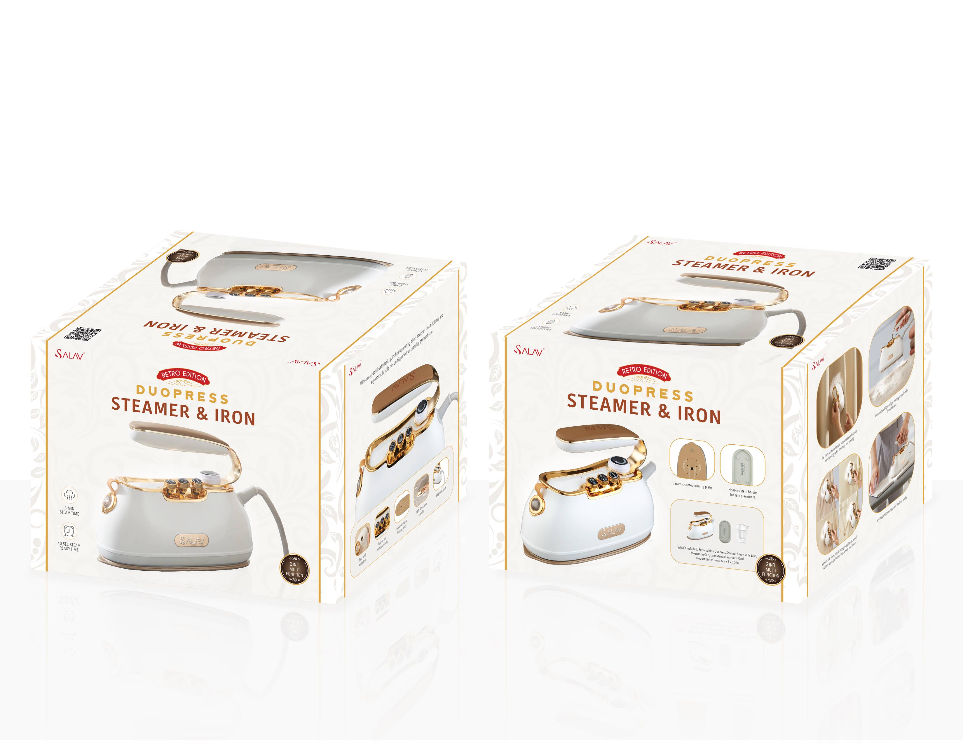 Salav-True & Tidy – wholesale Steamer – Retro Edition Duopress Steamer and Iron11