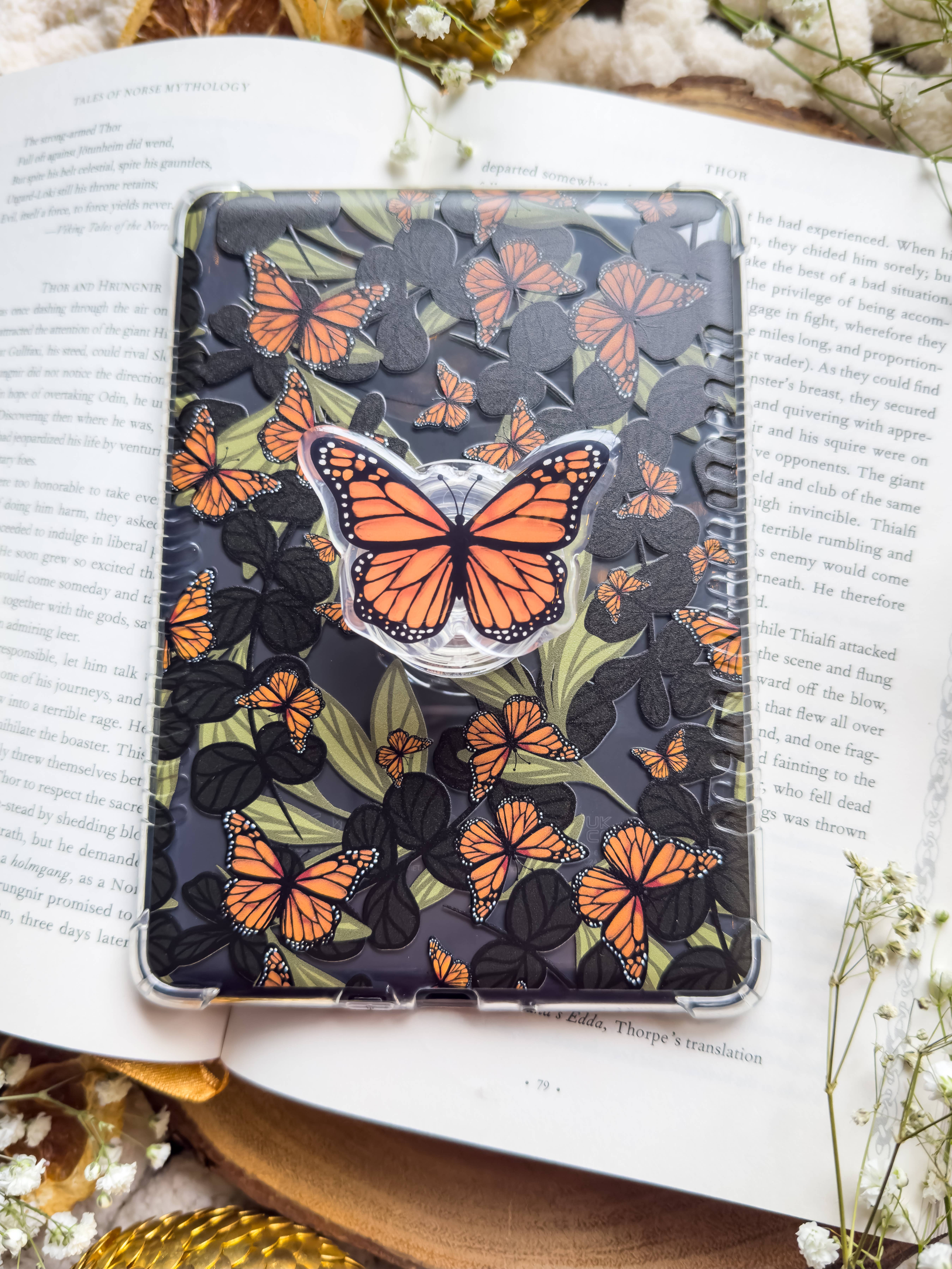 Meaggie Moos - Wholesale Phone Grip - Monarch Butterfly Kindle / Phone Grip2