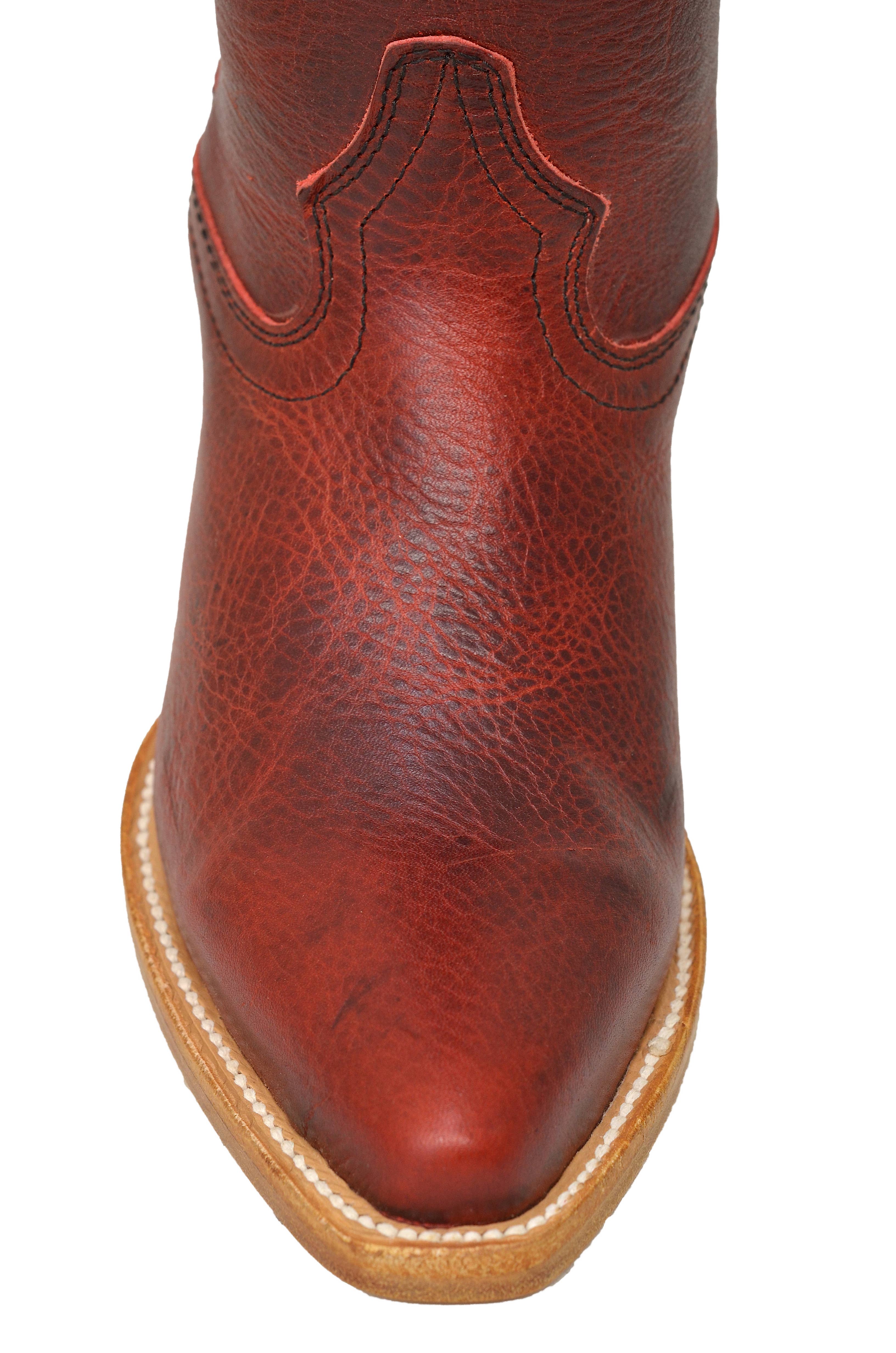 Jolene Crimson Red Cowhide Cowboy Boots for wholesale on Faire4