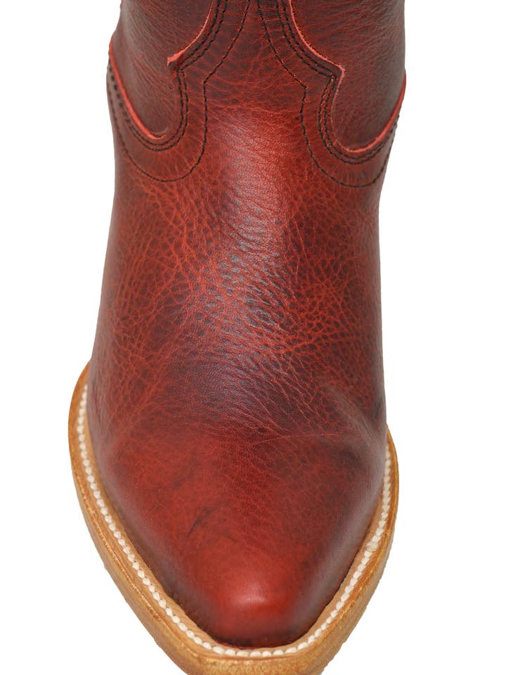 Jolene Crimson Red Cowhide Cowboy Boots for wholesale on Faire4