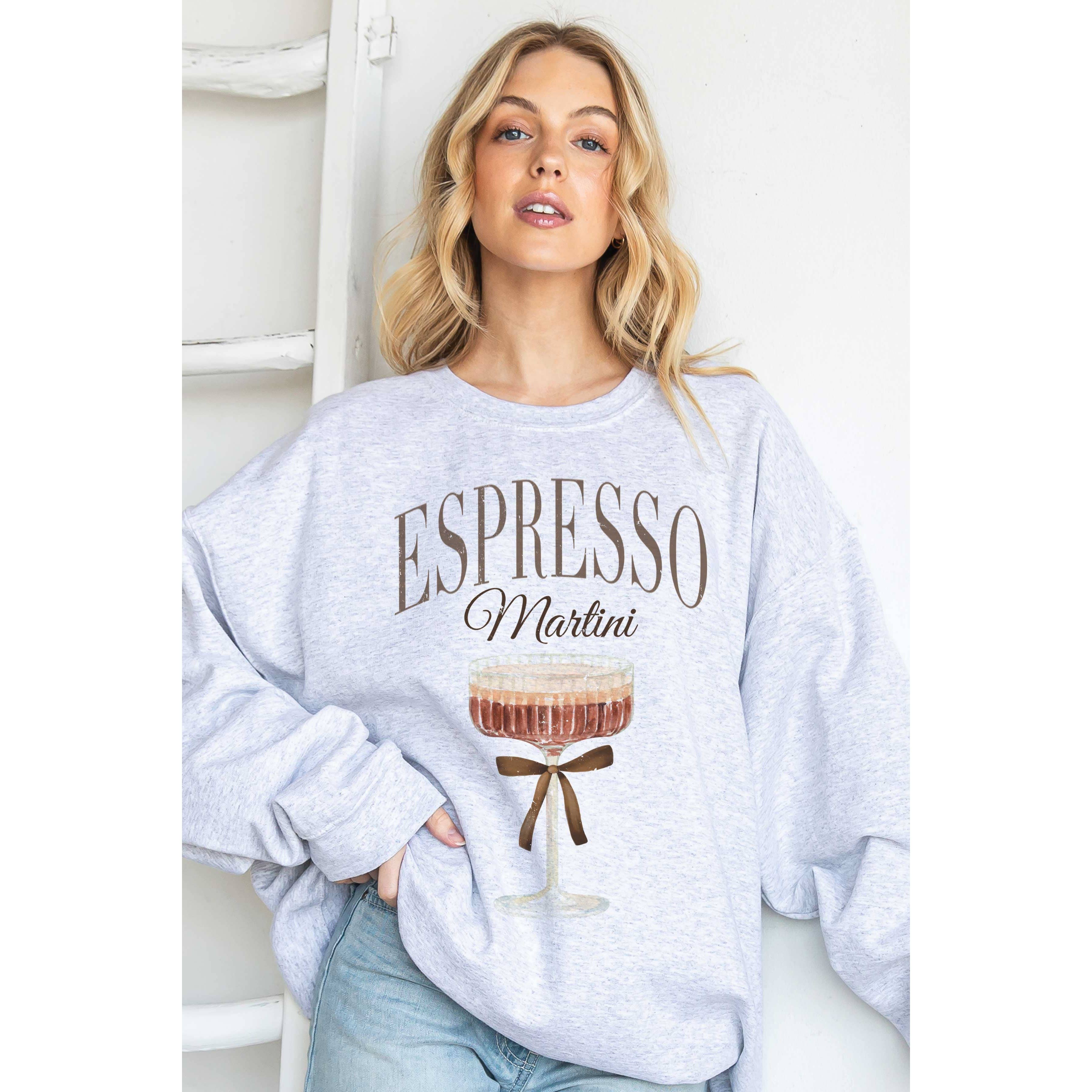 BLUME & CO. - Wholesale Graphic Sweatshirt - Women's - ESPRESSO MARTINI Oversized Graphic Sweatshirt