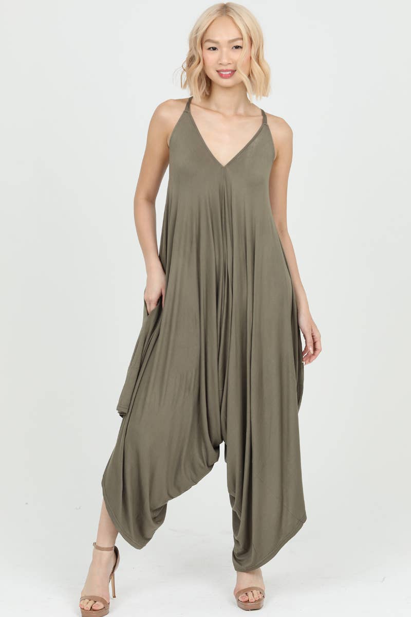 ANGIE – Macacão - Mulher por atacado – Macacão Harem de Tricô X5099-ASIS27