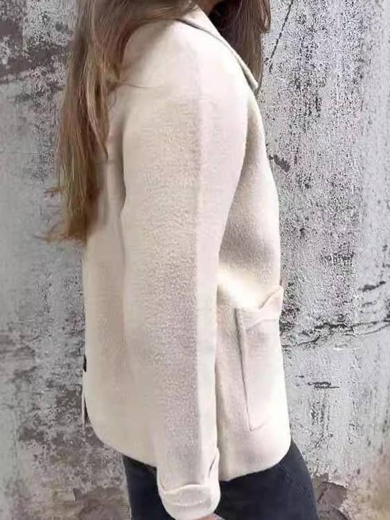 Rosa Clothing - Wholesale Jacket - Women's - Casual Lapel Solid Front Pocket Zipper Jacket5