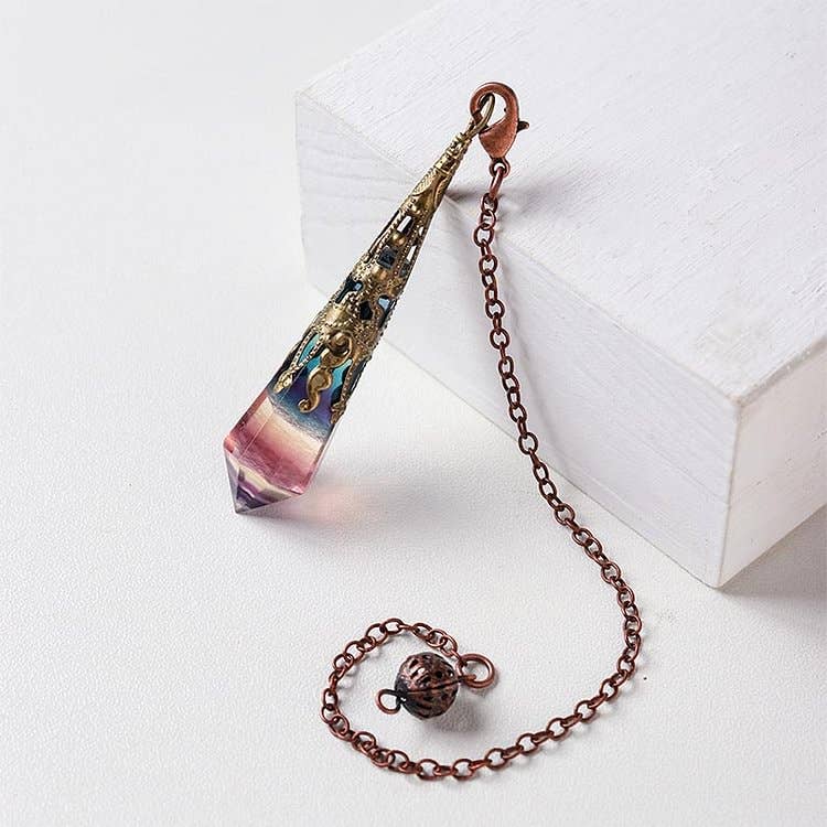 GemMeet – Großhandel Spiritueller Stein/Kristall – Fluorit-Pendulum zur Angstlinderung0