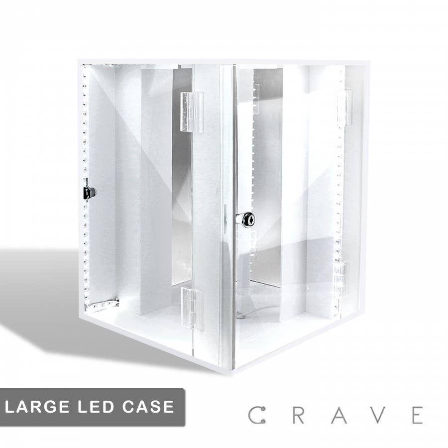Clear Acrylic X X KENEX 4-SIDED MULTI PURPOSE LARGE LED CASE WITH LOCK for wholesale on Faire