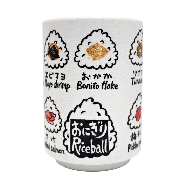 10oz Onigiri Rice Ball Design Yunomi Style Tea Cup JP (6/60) for wholesale by Urban Tokyo