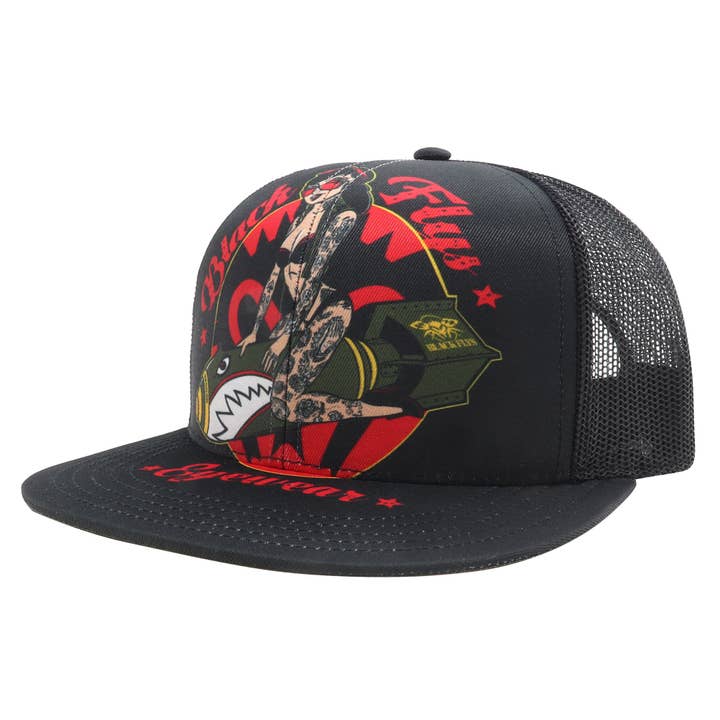 Black Flys Eyewear - Wholesale Trucker Hat - Unisex - Fly Bomber Flip-Bill Trucker