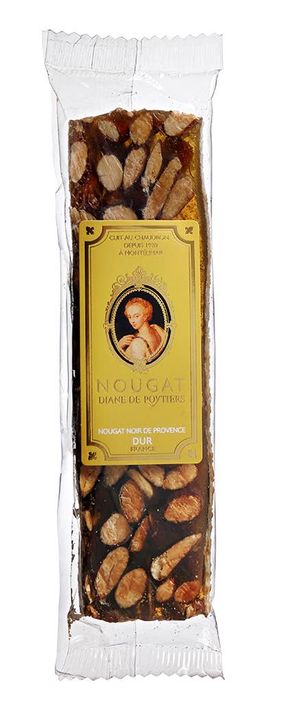 Nougat Diane De Poytiers - Wholesale Nougat - Black nougat from Provence Bar 100 g1