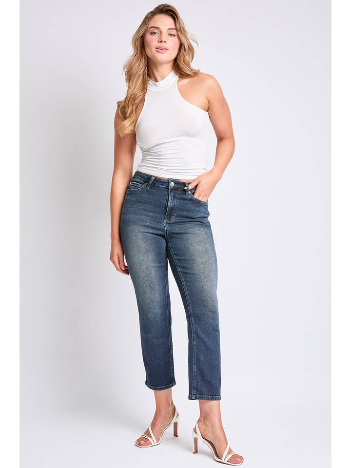 YMI - Wholesale Jeans - Women's - Luxe High Rise Vintage Stretch Straight Leg Jeans-P02716020