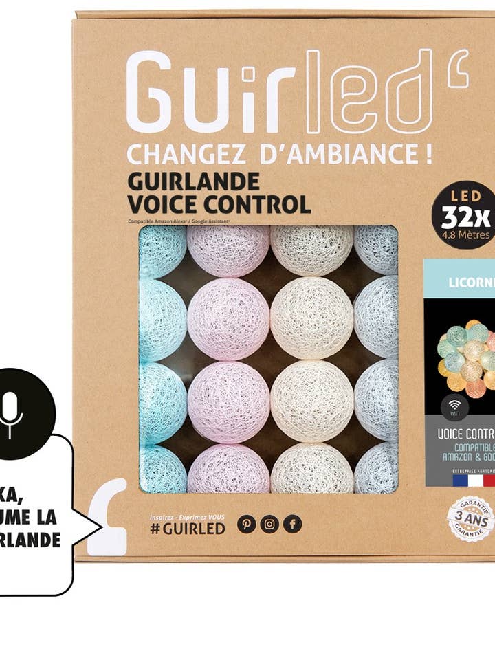 Unicorn Stemmekontrol lys Garland bolde for engroshandel hos Guirled