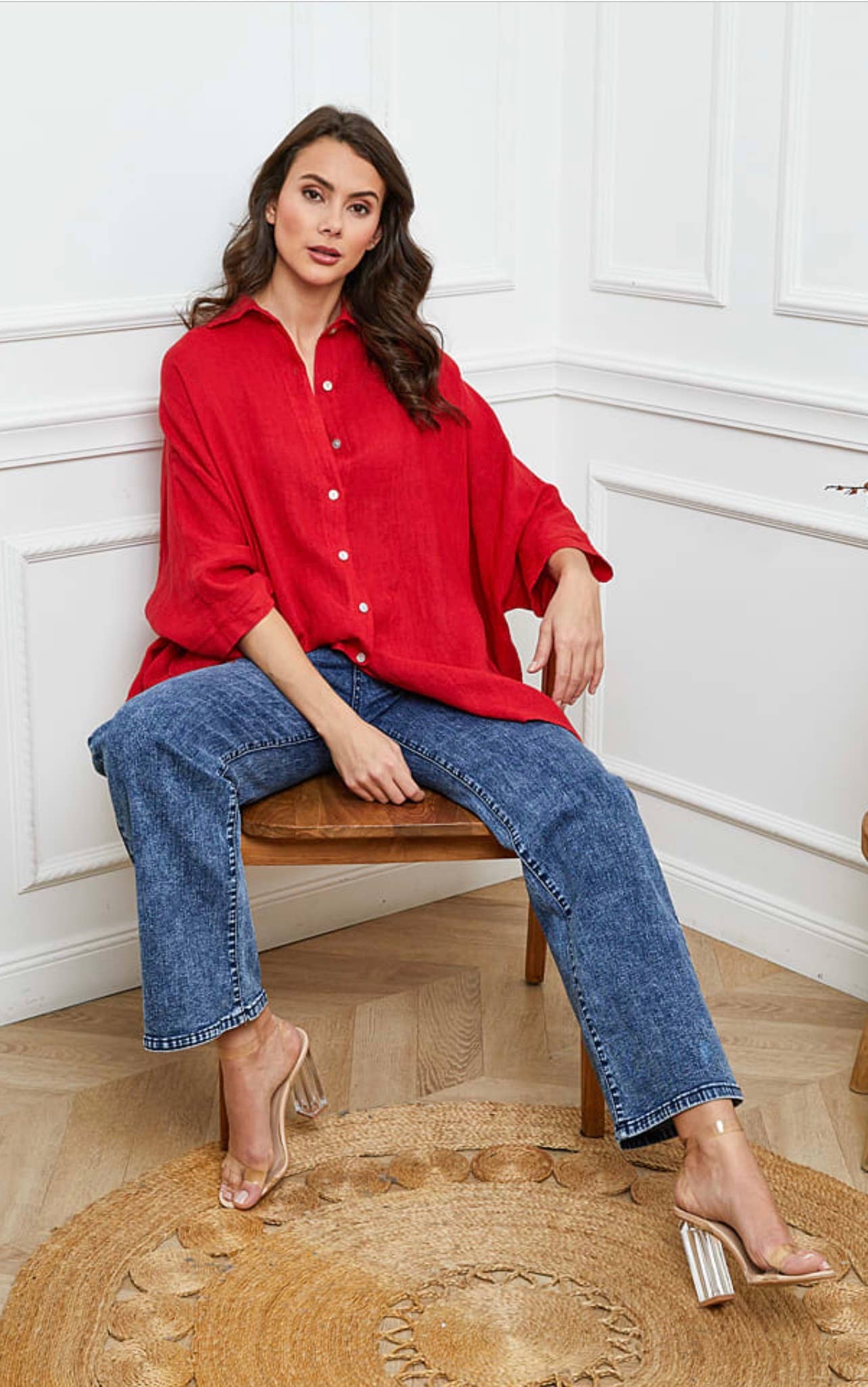 LÉA & LUC - Wholesale Button Down Shirt - Women's - 100% Linen Shirt REF. 285861