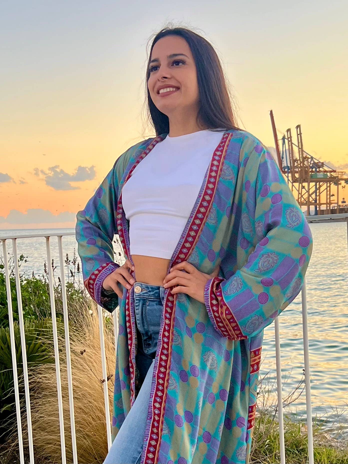 Kinomy - Wholesale Kimono - Women's - Varied reversible long kimonos (118 cm) Pack 20, boho.11