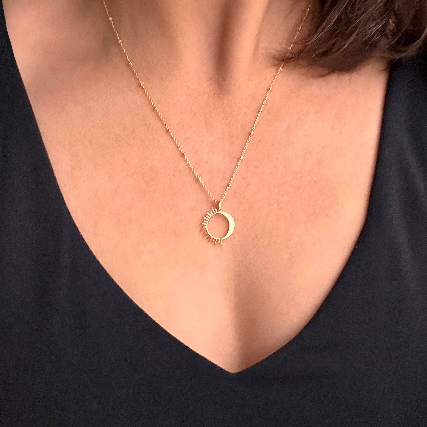 Love Lori Michelle Jewelry - Wholesale Pendant/Charm Necklace - Celeste Sun Moon Necklace5