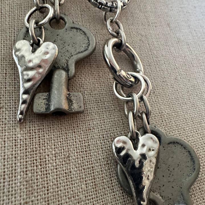 Bohemian Grace - Wholesale Pendant/Charm Necklace - Key to Love Charm Necklace - Silver Smith Collection
