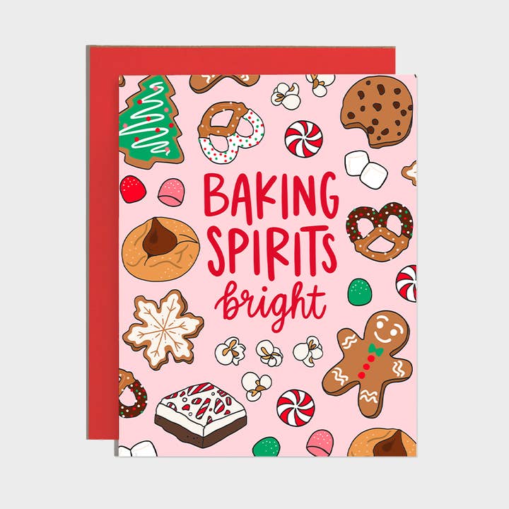 Baking Spirits Bright Holiday Card for wholesale by Brittany Paige