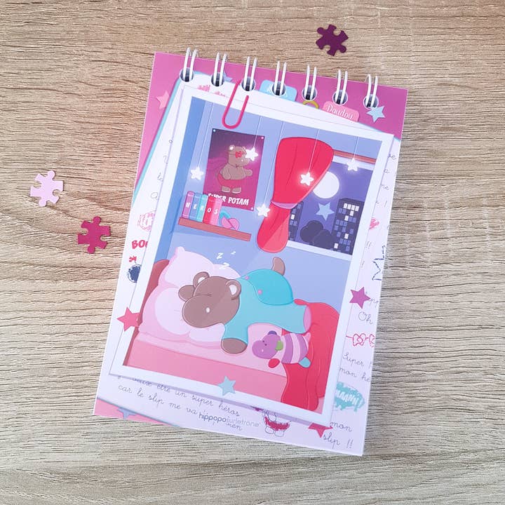 A6 top spiral notebook - Riley - Superhero for wholesale by Hippopo sur le trône