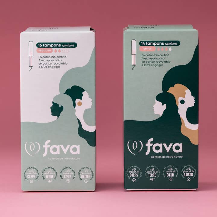 Ekologiska bomullstamponer med kartongapplikator för wholesale av Fava