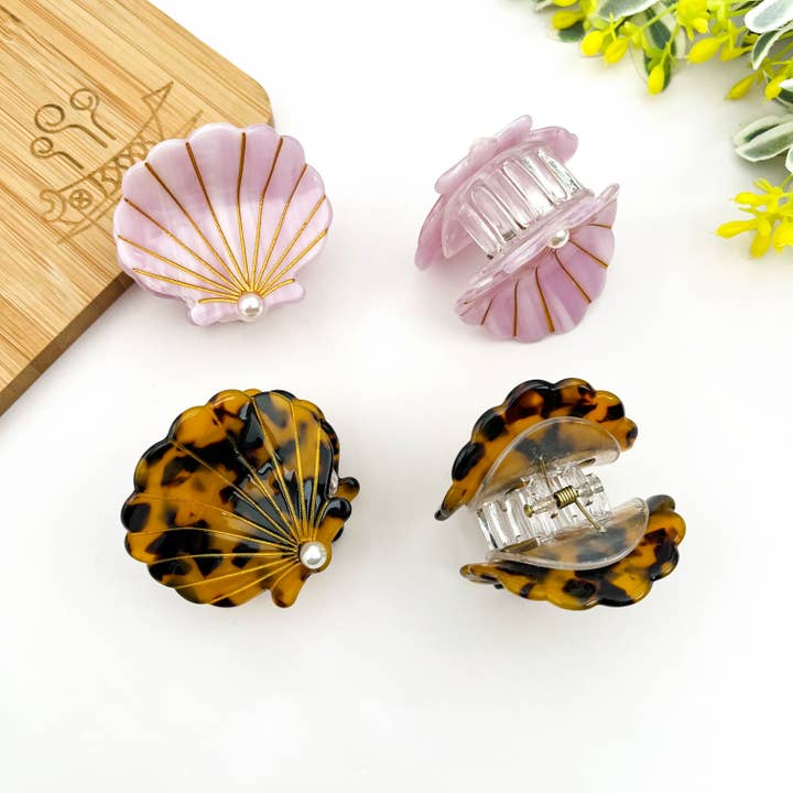 TheDivaSoap - Wholesale Hair clip – Women’s - Acetate Shell Claw Clip, Sweet Pearl Hair Clip5