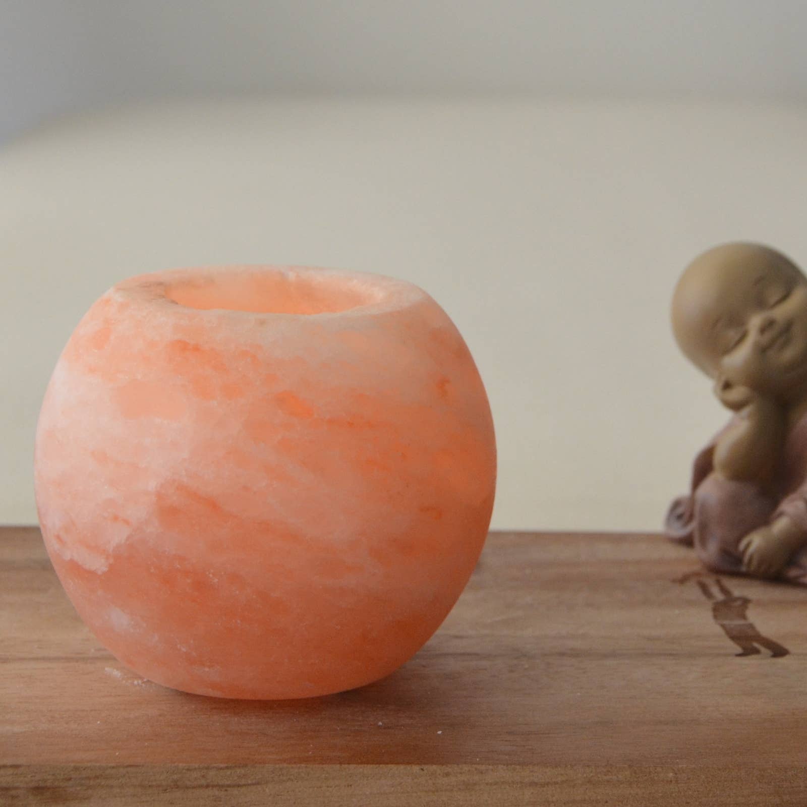 Zen'Arôme - Wholesale Tapered Candle/Candlestick - Himalayan Salt Candle Holder - Sphere 900g6
