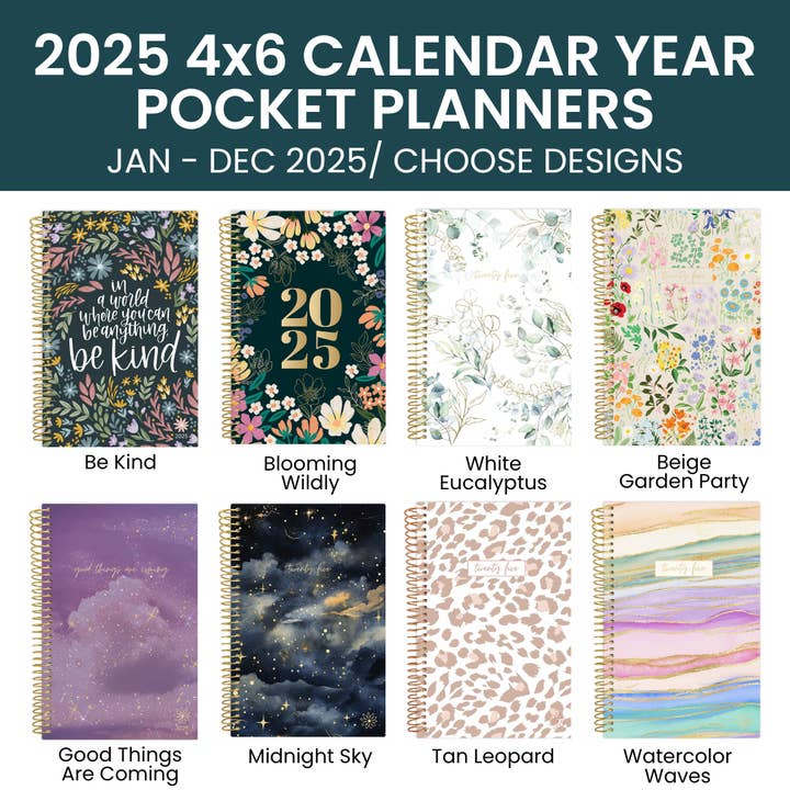 bloom daily planners - Wholesale Planner - 2025 Calendar 4x6 Pocket Planners - Choose Design