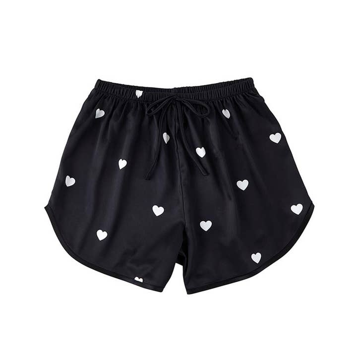 Bella Sleep + Spa - Wholesale Sleepwear Set - Women's - Satin Two-Piece PJ Set - Black2