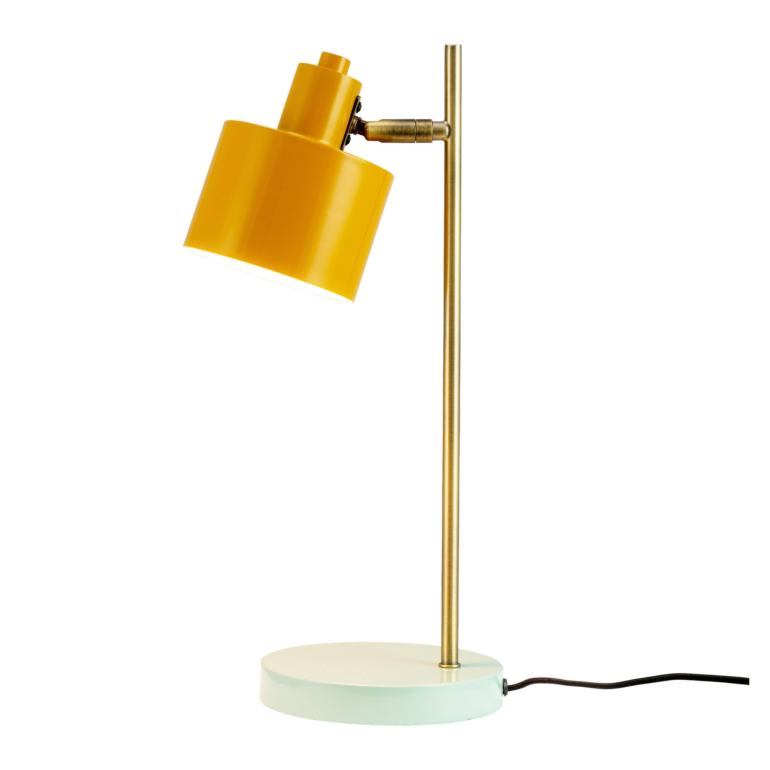 Dyberg Larsen – Engroshandel Skrivebordslampe – Ocean bordlampe i curry, messing og turkis1