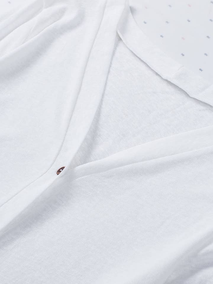 White Solid Color Open-Front Buttons Cardigan for wholesale on Faire12