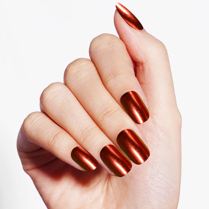 Warme aardetinten gel-nagelstrips met een knusse, natuurlijke uitstraling | Rustieke charme - 2827 voor wholesale door Danni & Toni