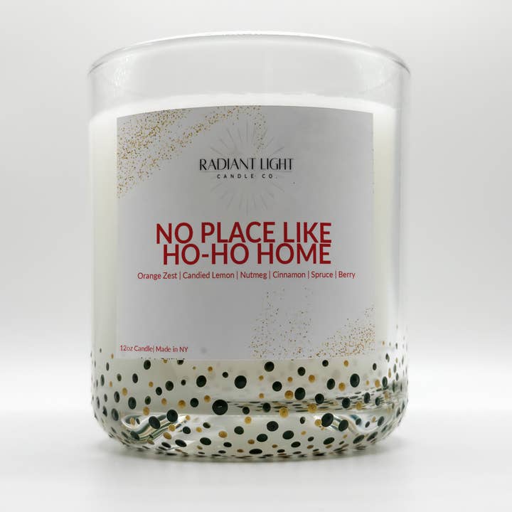 Radiant Light Inc – wholesale Jar/filled candle – No Place Like Ho Ho Home 12oz Holiday Candle3