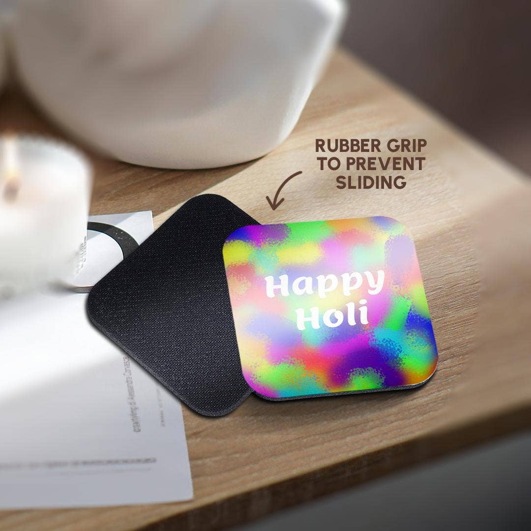 3dRose - Wholesale Coasters - 3dRose, Colorful Happy Holi greeting, Coaster10